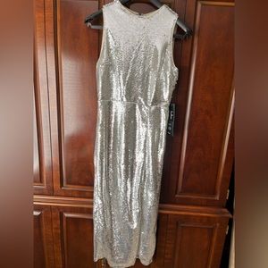 LuLu’s silver sequined New Year’s Eve dress size small new with tags